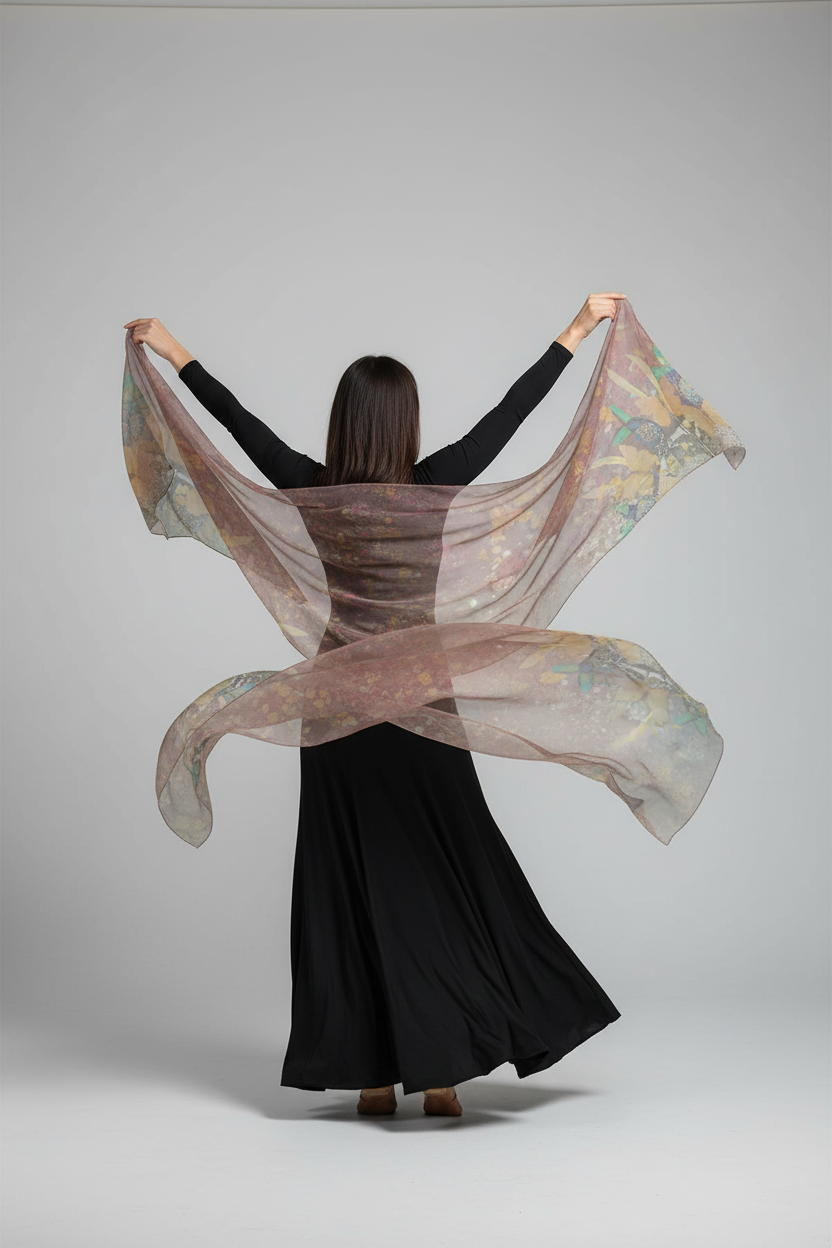Wonderland Scarf Belly Dance Studio Mockup